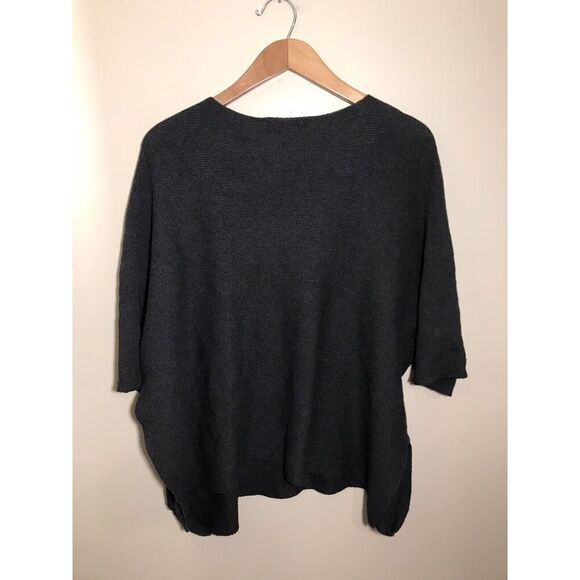 Friday’s Project Wool Blend Sweater Womens Medium High Side Slits Oversized Gray - Picture 3 of 5